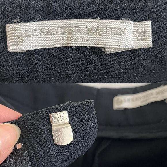 Alexander McQueen black straight low rise pants, size IT 38/US XS, classic. - Picture 6 of 9